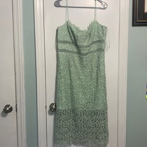 BHLDN Alessa Mint Green Lace Midi Dress Size 14